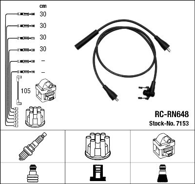 Kit de câbles d'allumage - RC-RN648
