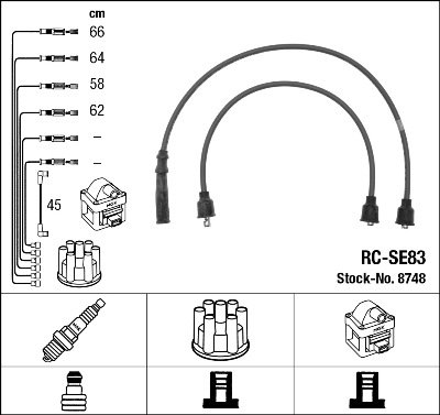 Kit de câbles d'allumage - RC-SE83
