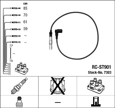 Kit de câbles d'allumage - RC-ST901