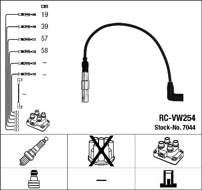 Kit de câbles d'allumage - RC-VW254