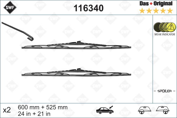 Balai d'essuie-glace DAS ORIGINAL SET