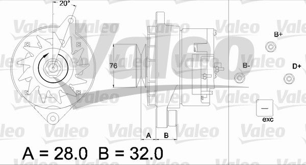 Alternateur VALEO RE-GEN REMANUFACTURED