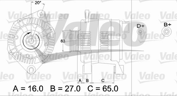 Alternateur VALEO RE-GEN REMANUFACTURED