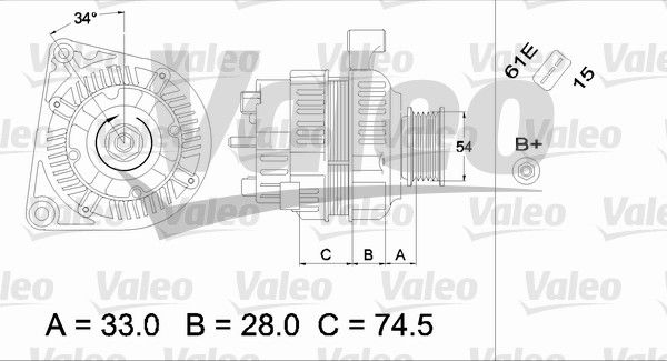 Alternateur VALEO RE-GEN REMANUFACTURED