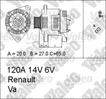Alternateur VALEO RE-GEN REMANUFACTURED