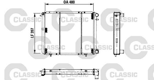 Radiateur, refroidissement du moteur VALEO CLASSIC