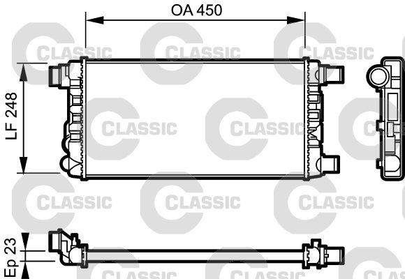 Radiateur, refroidissement du moteur VALEO CLASSIC