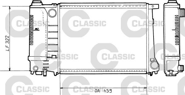 Radiateur, refroidissement du moteur VALEO CLASSIC