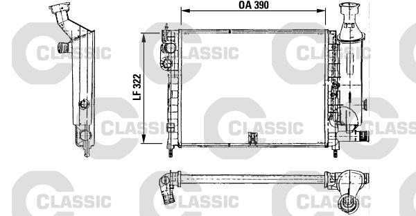 Radiateur, refroidissement du moteur VALEO CLASSIC