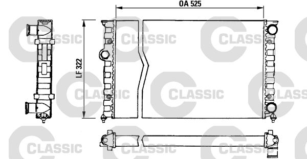 Radiateur, refroidissement du moteur VALEO CLASSIC