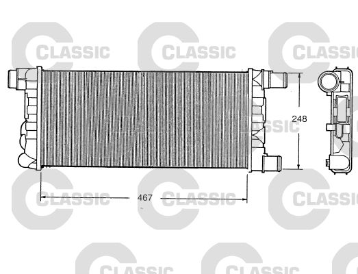 Radiateur, refroidissement du moteur VALEO CLASSIC