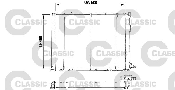 Radiateur, refroidissement du moteur VALEO CLASSIC