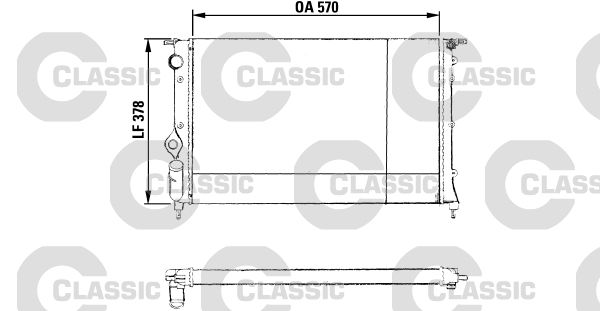 Radiateur, refroidissement du moteur VALEO CLASSIC