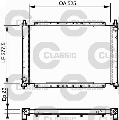 Radiateur, refroidissement du moteur VALEO CLASSIC