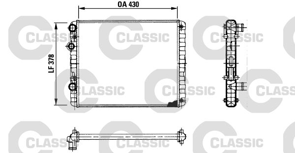 Radiateur, refroidissement du moteur VALEO CLASSIC