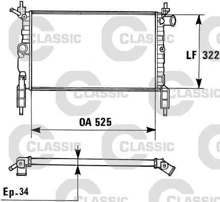 Radiateur, refroidissement du moteur VALEO CLASSIC