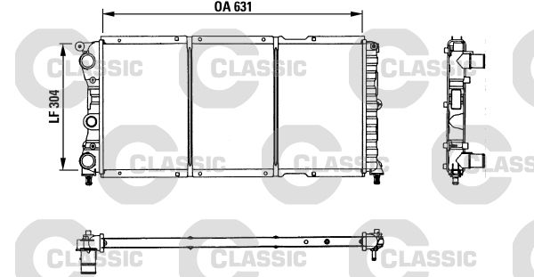 Radiateur, refroidissement du moteur VALEO CLASSIC