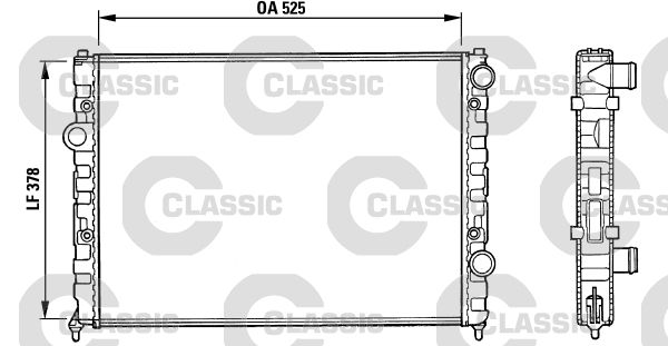 Radiateur, refroidissement du moteur VALEO CLASSIC