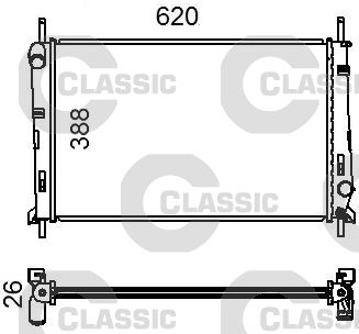 Radiateur, refroidissement du moteur VALEO CLASSIC