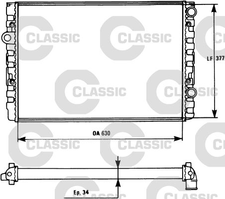 Radiateur, refroidissement du moteur VALEO CLASSIC