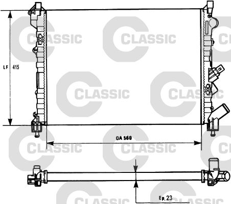 Radiateur, refroidissement du moteur VALEO CLASSIC