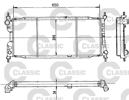 Radiateur, refroidissement du moteur VALEO CLASSIC