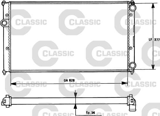 Radiateur, refroidissement du moteur VALEO CLASSIC