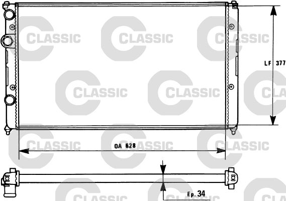 Radiateur, refroidissement du moteur VALEO CLASSIC