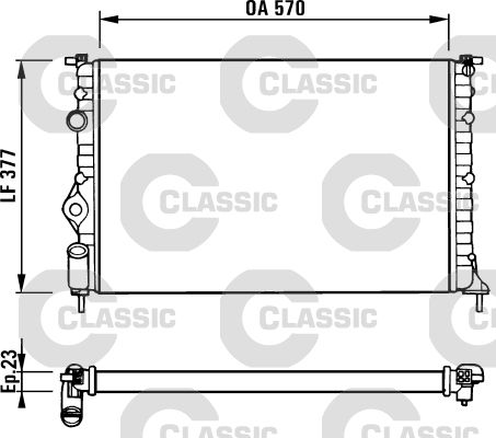 Radiateur, refroidissement du moteur VALEO CLASSIC