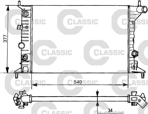 Radiateur, refroidissement du moteur VALEO CLASSIC