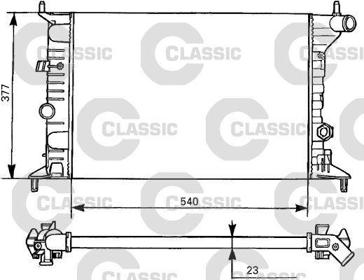 Radiateur, refroidissement du moteur VALEO CLASSIC