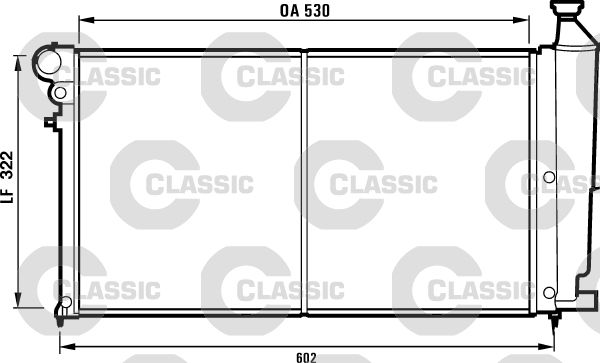 Radiateur, refroidissement du moteur VALEO CLASSIC