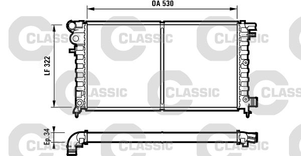 Radiateur, refroidissement du moteur VALEO CLASSIC