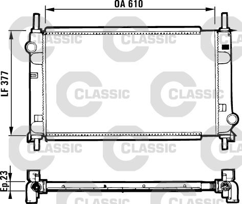 Radiateur, refroidissement du moteur VALEO CLASSIC