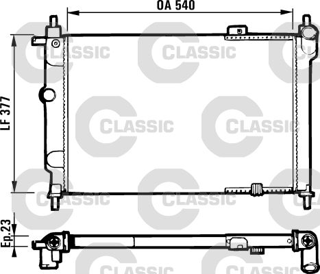 Radiateur, refroidissement du moteur VALEO CLASSIC