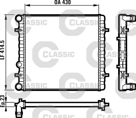 Radiateur, refroidissement du moteur VALEO CLASSIC