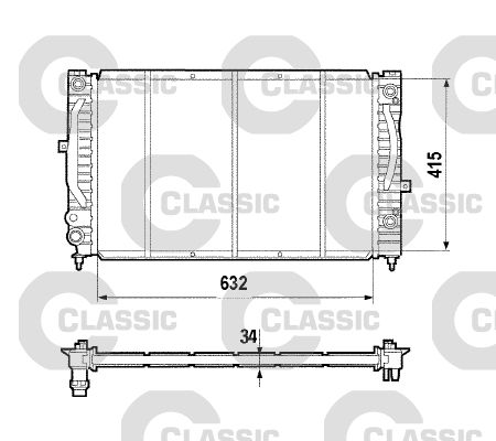 Radiateur, refroidissement du moteur VALEO CLASSIC