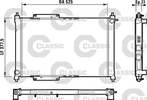 Radiateur, refroidissement du moteur VALEO CLASSIC