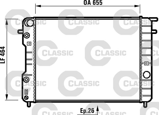 Radiateur, refroidissement du moteur VALEO CLASSIC