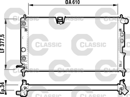 Radiateur, refroidissement du moteur VALEO CLASSIC