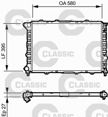 Radiateur, refroidissement du moteur VALEO CLASSIC