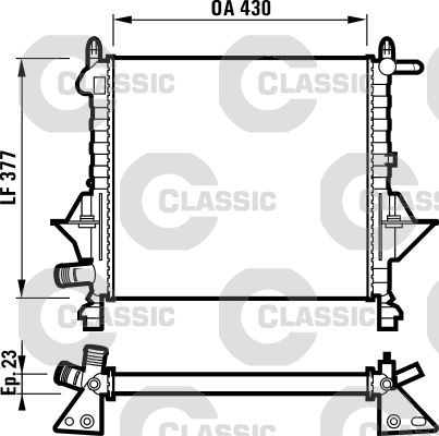 Radiateur, refroidissement du moteur VALEO CLASSIC