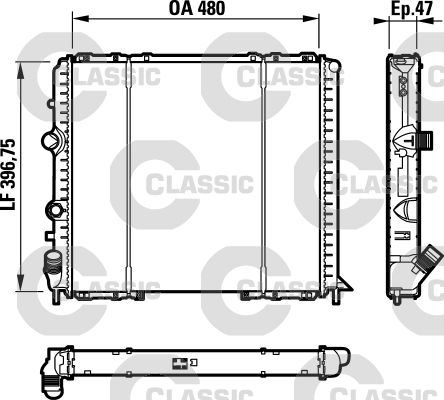 Radiateur, refroidissement du moteur VALEO CLASSIC