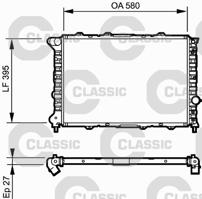 Radiateur, refroidissement du moteur VALEO CLASSIC