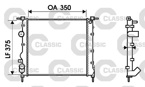 Radiateur, refroidissement du moteur VALEO CLASSIC