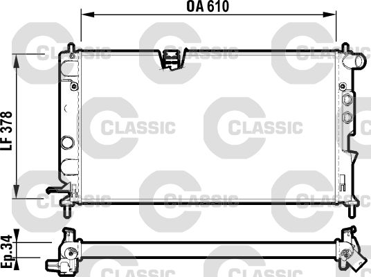 Radiateur, refroidissement du moteur VALEO CLASSIC