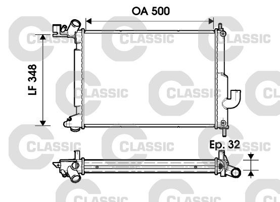 Radiateur, refroidissement du moteur VALEO CLASSIC