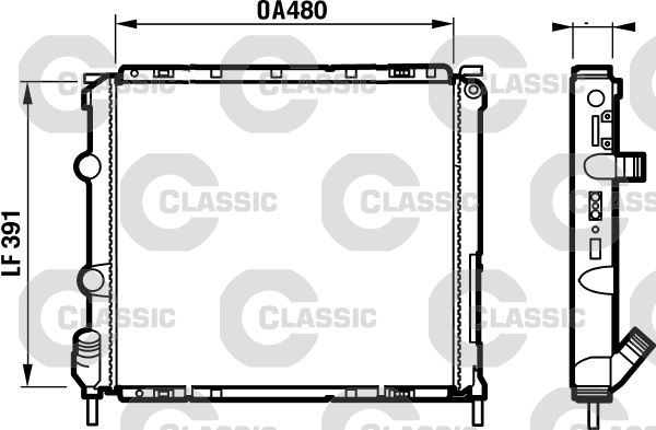 Radiateur, refroidissement du moteur VALEO CLASSIC