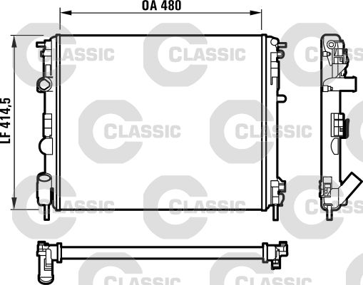 Radiateur, refroidissement du moteur VALEO CLASSIC