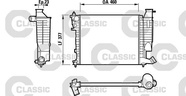 Radiateur, refroidissement du moteur VALEO CLASSIC